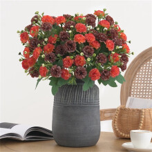 Fleurs artificielles de souci et de chrysanthème en soie, printemps