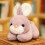 Lapin de Pâques en peluche, 20 cm, blanc, rose, violet 1