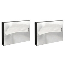 2X Distributeur de Couvre-Sièges de Toilettes,Support Commercial en Acier Inoxydable pour Couvre-Sièges de Toilettes Jetables