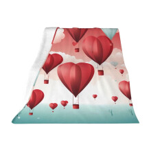 Plaid en flanelle douce et moelleuse pour la Saint-Valentin, 50 x 60 pouces