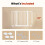 EDX dog gate white pressure-mounted 30 inch height 4
