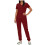 Black Scrubs Set for Women Solid Color Loose Fit 2X 2