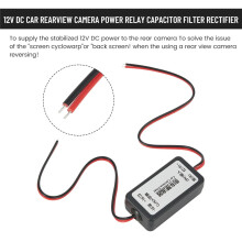 Car Rear View Camera Power Relay Capacitor Filter Connector