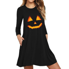 Hexen-Feen-Katzen-Gothic-Kleid für Damen, Schwarz, XXXXL