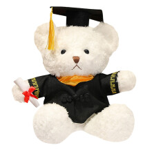 Graduation Bear Plush 14 inch with Gown Cap Diploma