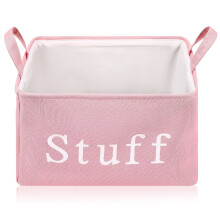 Laundry Basket Fabric Storage 40.0x28.3x22.0cm Pink