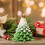 Christmas Tree Scented Candle Green Taper 1