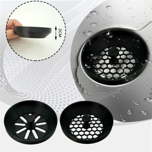 Spülbecken-Siebfilter, recycelbarer Kunststoff, 2 Stück 2