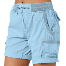 Women's Casual Cargo Shorts Summer Loose Hiking Pants with