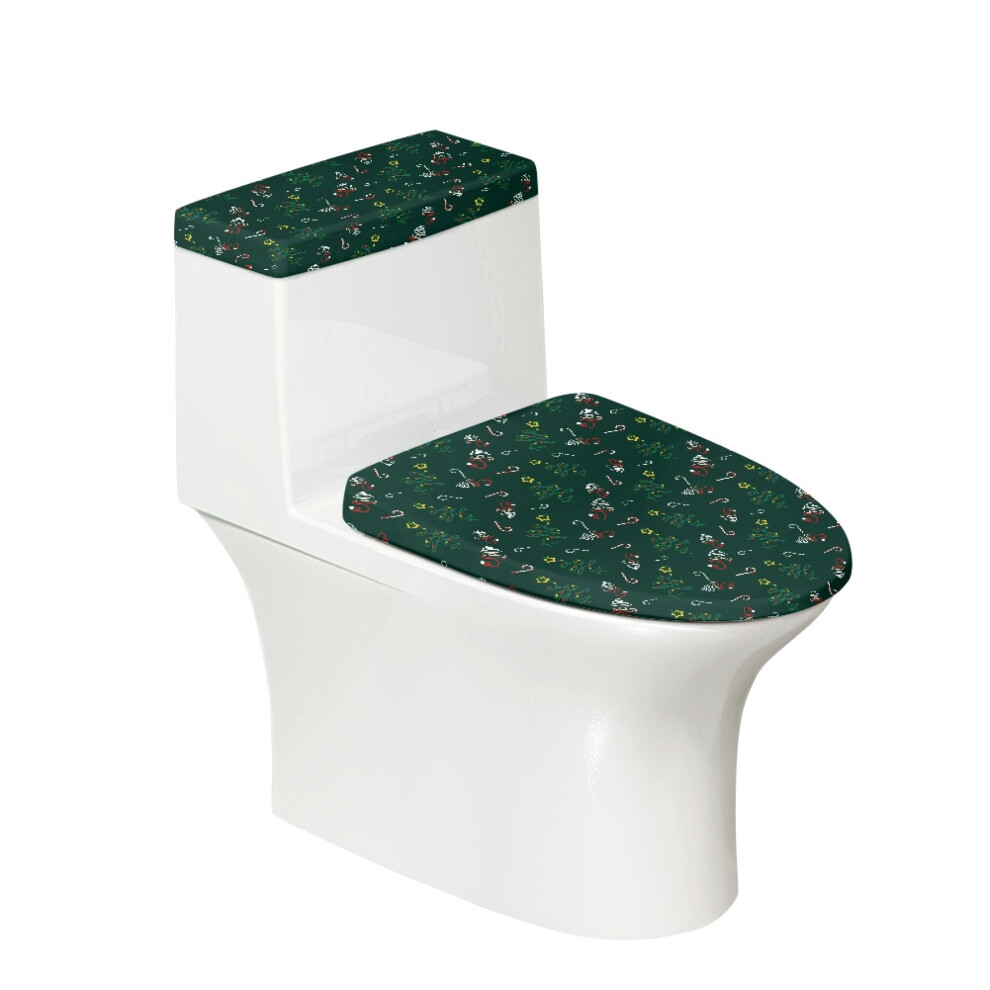 Polyester Toilet Lid Covers Adjustable Stretch 17"X21" Set 959110545928