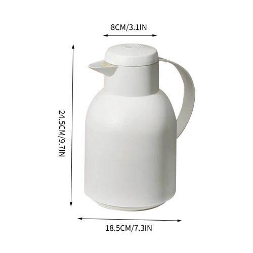 Glass Insulated Hot Kettle White Large Capacity