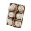 Shatterproof Christmas Tree Balls Beige 6 pcs 3.14 inch 1