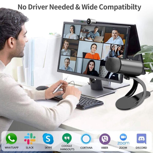 USB Microphone with Mute Button and Volume Control 1