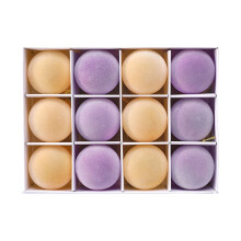Velvet Christmas Ornaments 2.4 Inch 12 Pcs Purple Brown