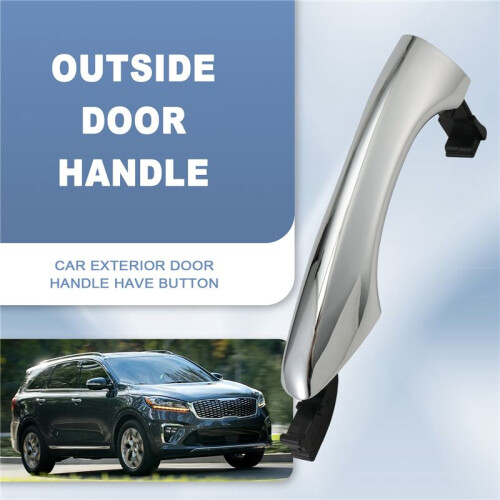 Rear Inductive External Pull Handle Exterior Door Handle with Button for  Sorento 2015-2018 Chrome Catch PullHandle,B 1
