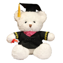 Graduation Bear Plush Toy 14 inch with Gown Cap Diploma