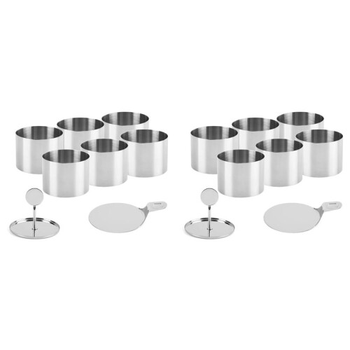 12St Dessertringar och Matringar, Matringar, Små Ringar, Rostfria Mousseringar