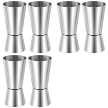 6X L' Mesure 25 Ml/50 Ml, Mesure de Prise de vue Boissons Gin Jigger Artisanat Double Boisson Tasse à Mesurer pour Fête Vin Boisson Mixeur