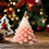 Pink Christmas Tree Scented Candles and Taper Candlesticks 1