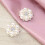 Silver-Plated Flatback Rhinestone Buttons 10 pcs 1
