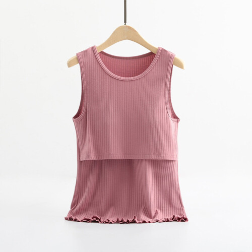 Nursing tank top ribbed pink 2XL 1