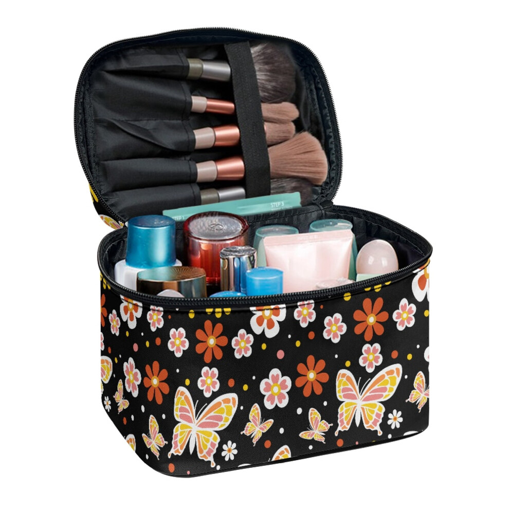 Makeup Brush Holder Cosmetic Organizer Bag with Slots