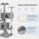 EDX Cat Tree Tower 54 inch Light Gray Multi-Level 3
