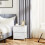 Nightstand with 2 Drawers White 6