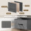 Fabric Dresser with 8 Drawers Grey 4