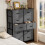 Fabric Storage Cabinet Gray 10-Drawer 4