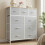 Fabric Drawer Cabinet Light Gray 9 Drawers 2