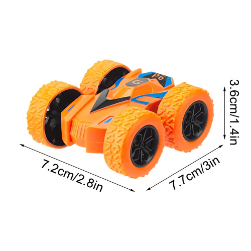 Double-Side Stunt Graffiti Car Toy with Rubber Tires and 1