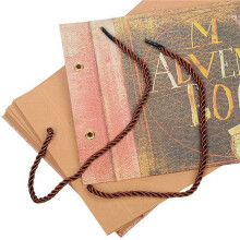 2X Handmade DIY Album Paste Vintage Tether Album My Adventure Book Family Scrapbook Photo Album