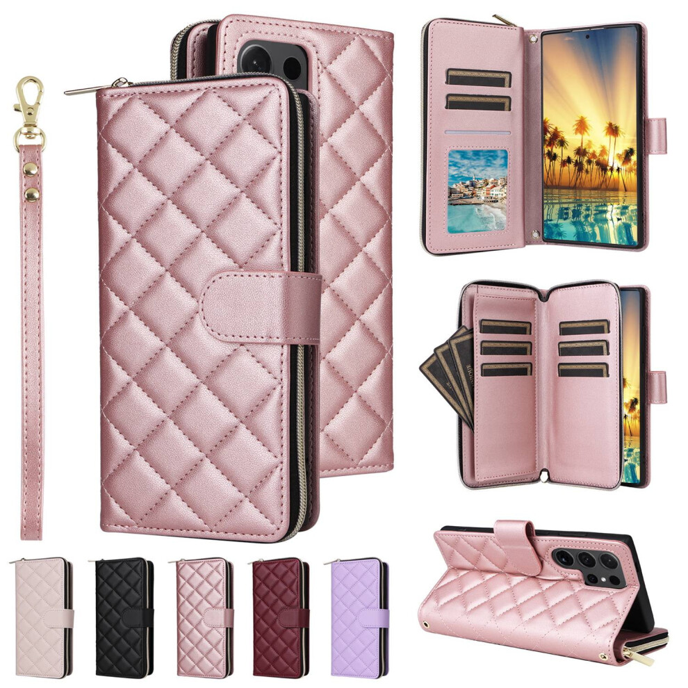 Leather Wallet Phone Case For Samsung Galaxy S25 Ultra With 902370237874