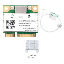 RTL8822CE 1200Mbps 2.4G/5Ghz 802.11AC WiFi Card PCIe 5.1 Wireless Network Card for Laptop/PC Wind 10/11