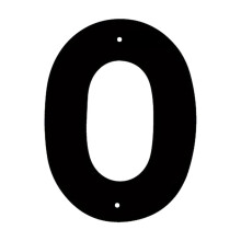 Metal House Numbers 6 Inch Black for Exterior Use