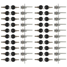 20X Zinklegierung Computer Schreibtisch Schrank Mailbox Schublade Schrank Locker Cam Lock mit Schlüsseln, Silber