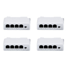 4X Extensor PoE de 1 A 3 Portas 10/100M Repetidor Poe IEEE802.3Af para Extensor de TransmissãO IP para Câmera IP POE NVR