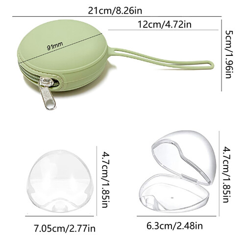 BPA-Free Pacifier Holder Case Silicone Pouch 1 Pack 2