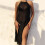 Damesshorts van transparant mesh, geschikt als strandwikkelbikini. 4