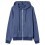 Giacca da donna leggera con cappuccio e zip intera, blu navy, taglia L 7
