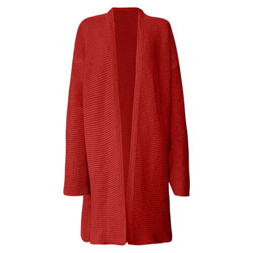 Dame let cardigan i rød plus size 2