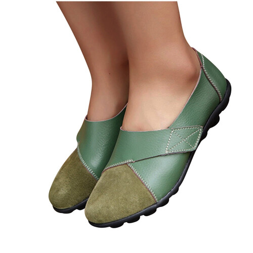 Γυναικεία Καθημερινά Μοκασίνια Slip-On Πράσινα, Μέγεθος 39 1