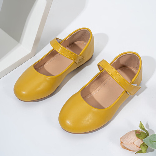 Mädchen Mary Jane Schuhe Gelb Größe 6 1