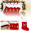 Chaussettes de Noël rouges avec initiales 19,68 pouces 26 lettres 3