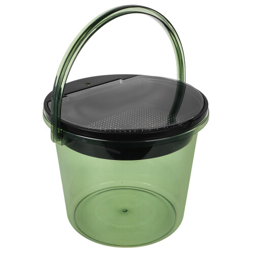 Tea Dregs Drainage Bucket with Lid Light Green