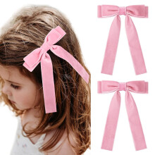 Black Velvet Hair Bows for Girls 2 pcs
