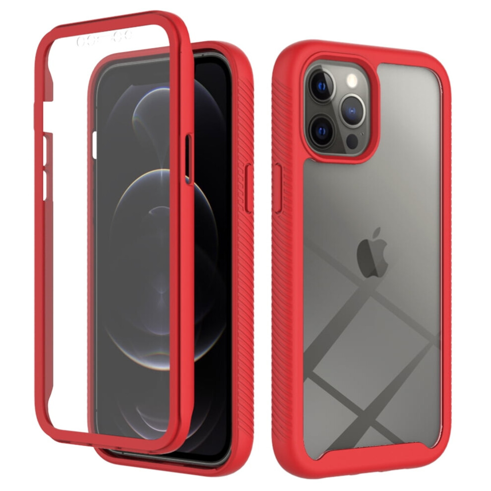 Iphone 12/12 Pro Case With Built-In Screen Protector Red 941196124791