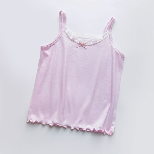 Girls Camisole Undershirts Cotton Soft Tank Tops Solid Color 1