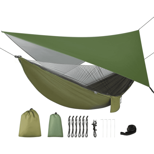 Camping Hammock with House-Like Net Double or Single